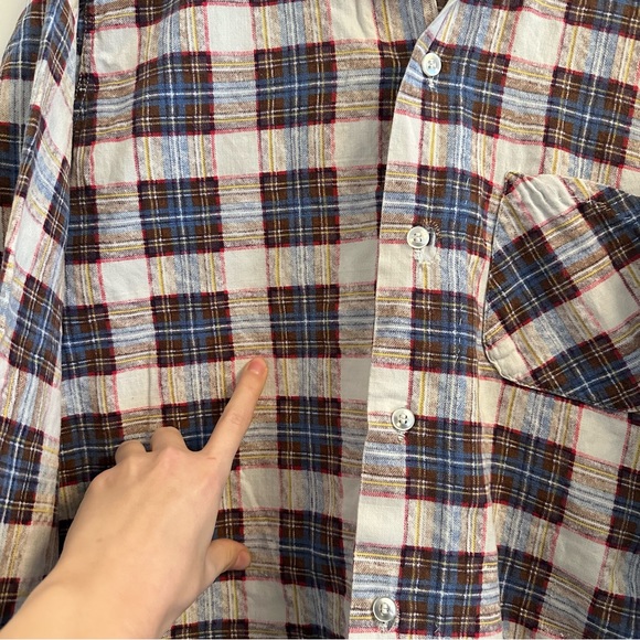 Vintage plaid button down long sleeve - Picture 8 of 10